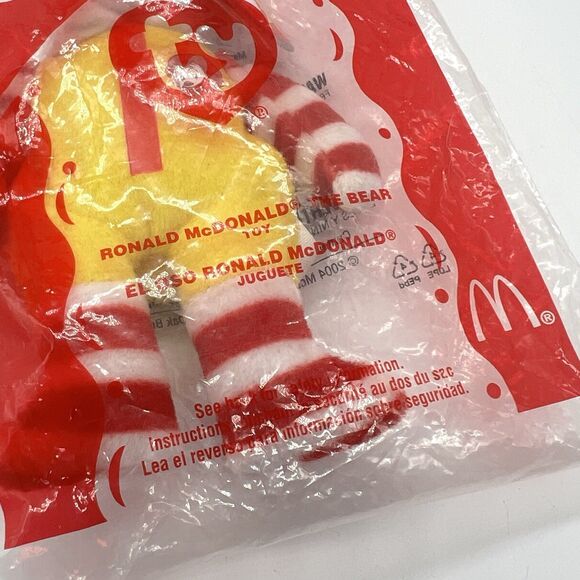 TY Teenie Beanie Babies Happy Meal Ronald McDonald Bear 25th Anniversary 2004 - Picture 5 of 5